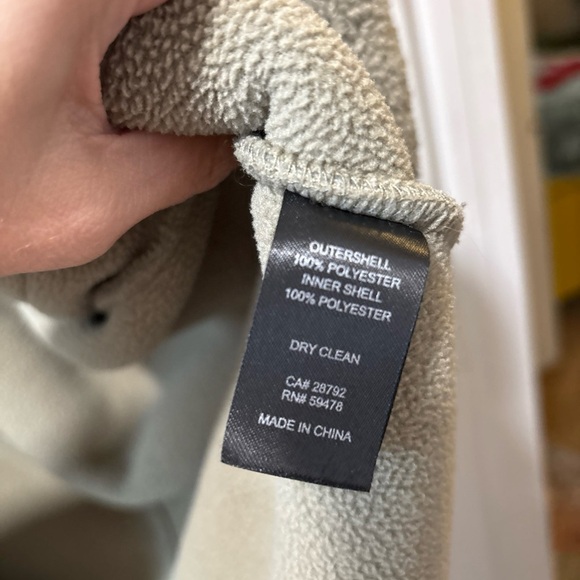 Joie Women’s Hooded Borg Teddy Sherpa Sage Green Coat Hoodie Cardigan Size L XL - Picture 4 of 8